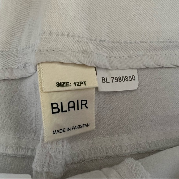 BLAIR Size 12 Petite White Pants Jeans - Picture 3 of 7